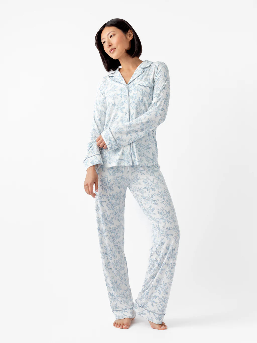 Women's Bamboo Stretch-Knit Long Sleeve Pajama Set | Cozy Earth