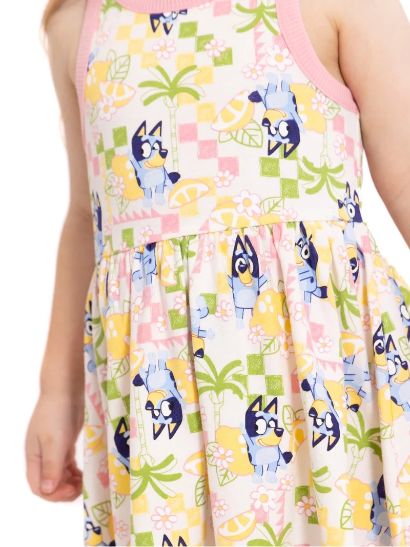 Bluey Toddler Girls Allover Print Graphic Tank Dress, Sizes 12M-5T | Walmart (US)