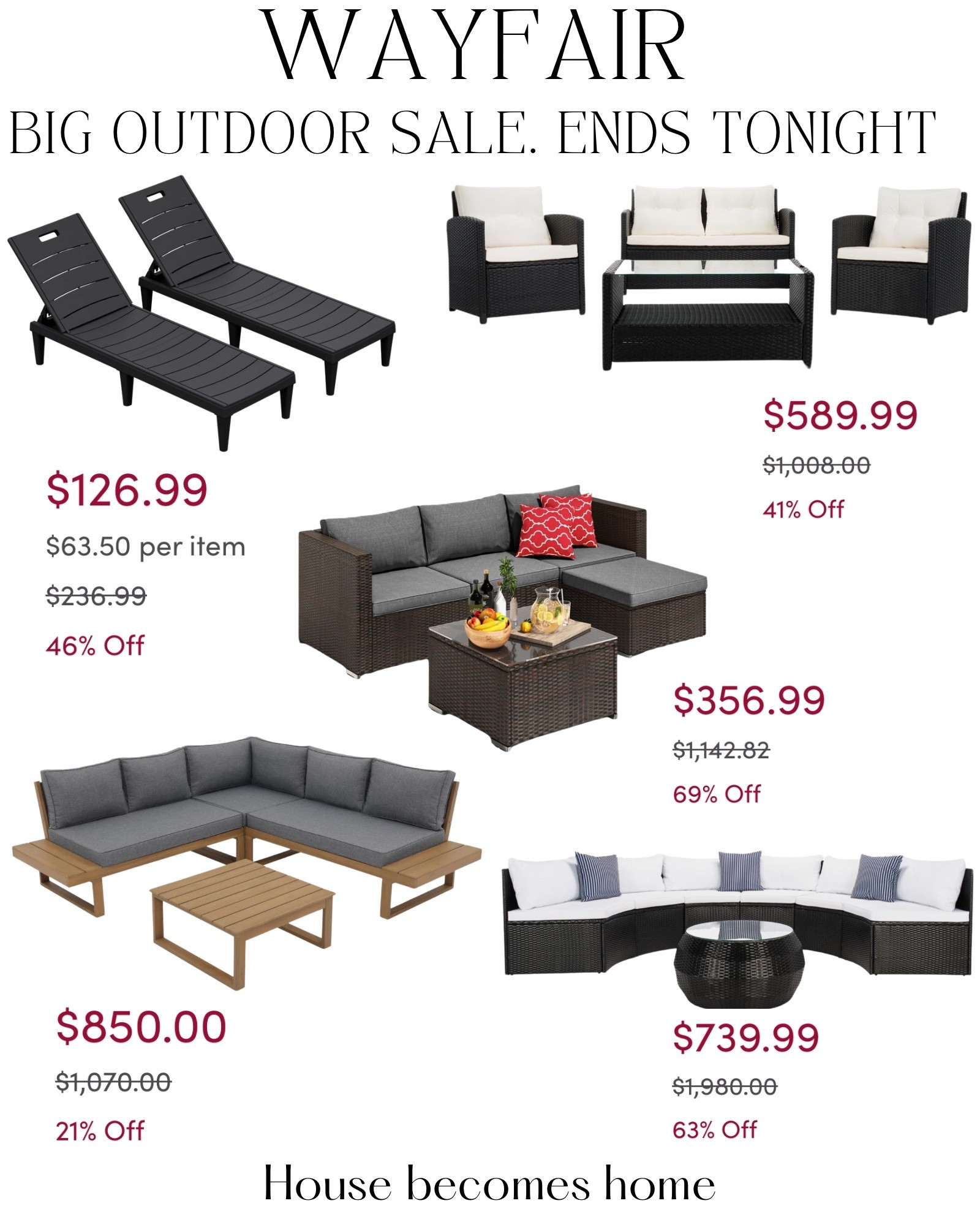 Wayfair big outdoor sale ends tonight!

#LTKHome #LTKSaleAlert #LTKSeasonal