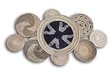 Set 9 Wall Hanging Plate, Wall Basket Set, Boho wall art, Set of 9 wall baskets, Wicker Bowl, Africa | Amazon (US)