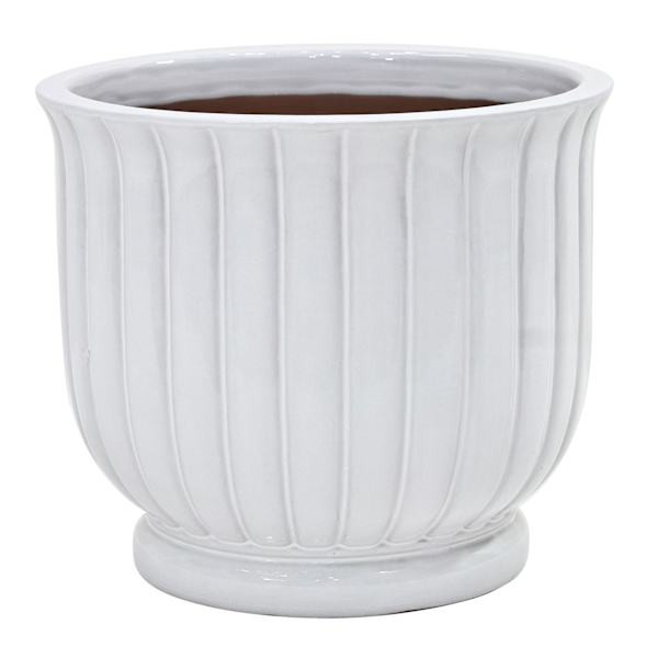 Prudence White Outdoor Planter, 15" | At Home