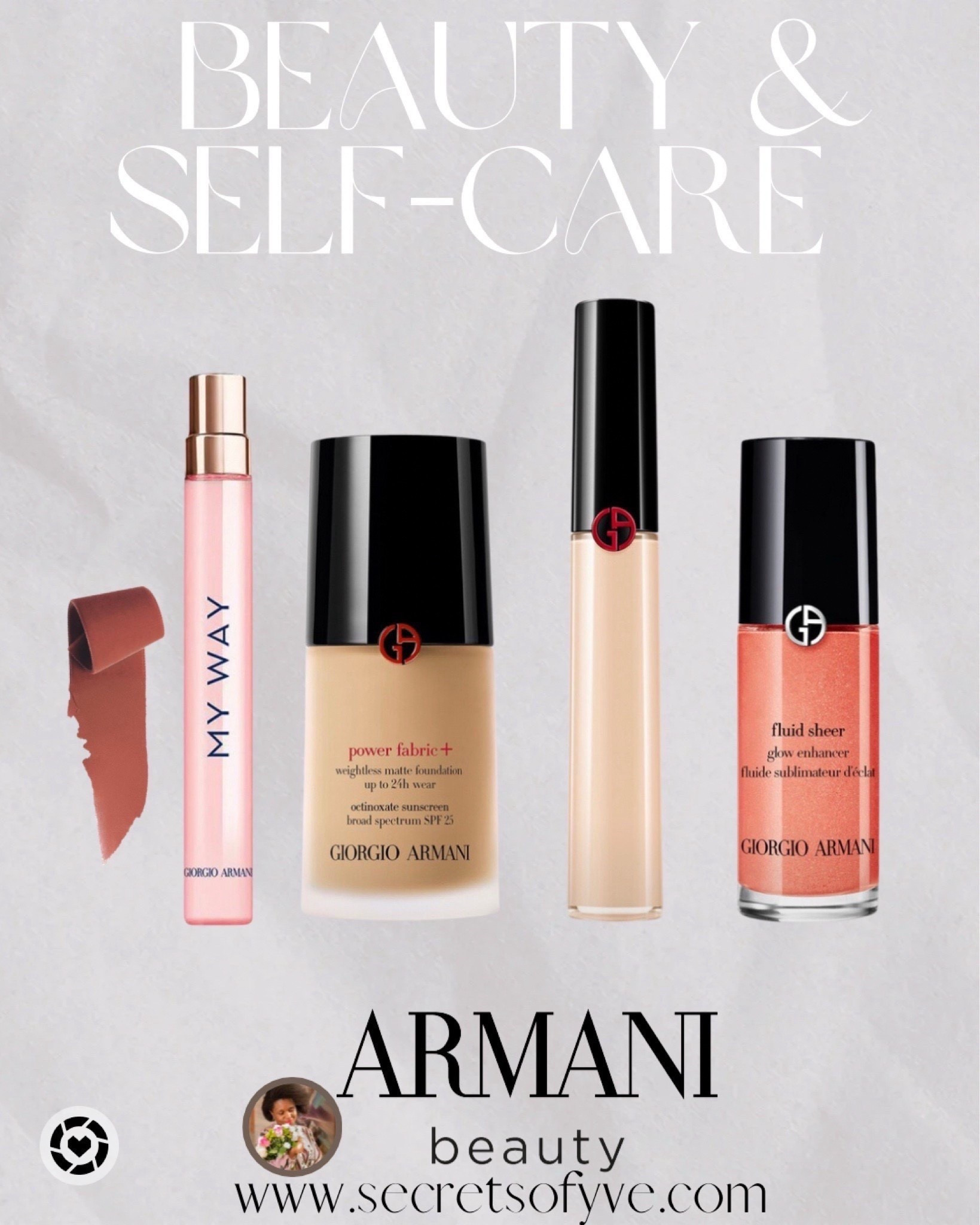Secretsofyve: Beauty favorites @armanibeauty
#Secretsofyve #ltkgiftguide
Always humbled & thankful to have you here.. 
CEO: PATESI Global & PATESIfoundation.org
 @secretsofyve : where beautiful meets practical, comfy meets style, affordable meets glam with a splash of splurge every now and then. I do LOVE a good sale and combining codes! #ltkstyletip #ltksalealert #ltkpetite #ltkfamily #ltku #ltkfindsunder100 #ltkfindsunder50 #ltkover40 #ltkwedding #ltktravel #ltkfestival #ltkparties #ltkwatchnow secretsofyve

#LTKBeauty #LTKWedding #LTKSeasonal