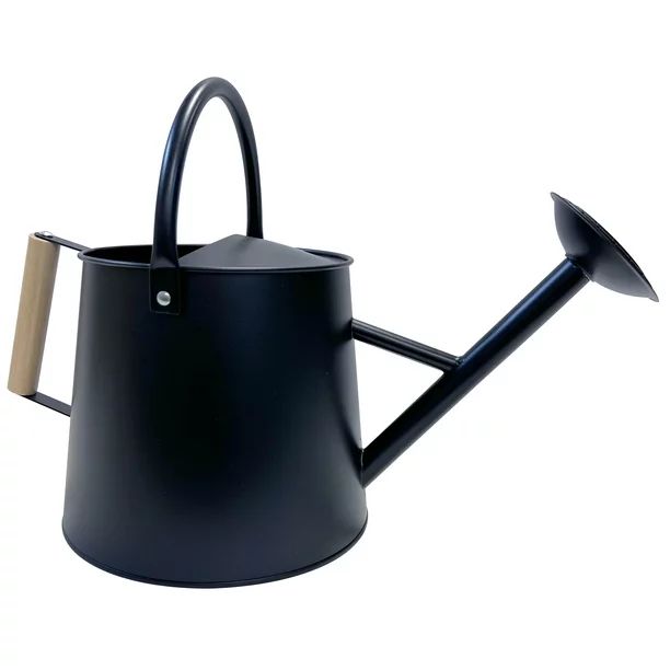 Better Homes & Gardens 1.5 Gallon Black Metal Watering Can with Wood Handle | Walmart (US)