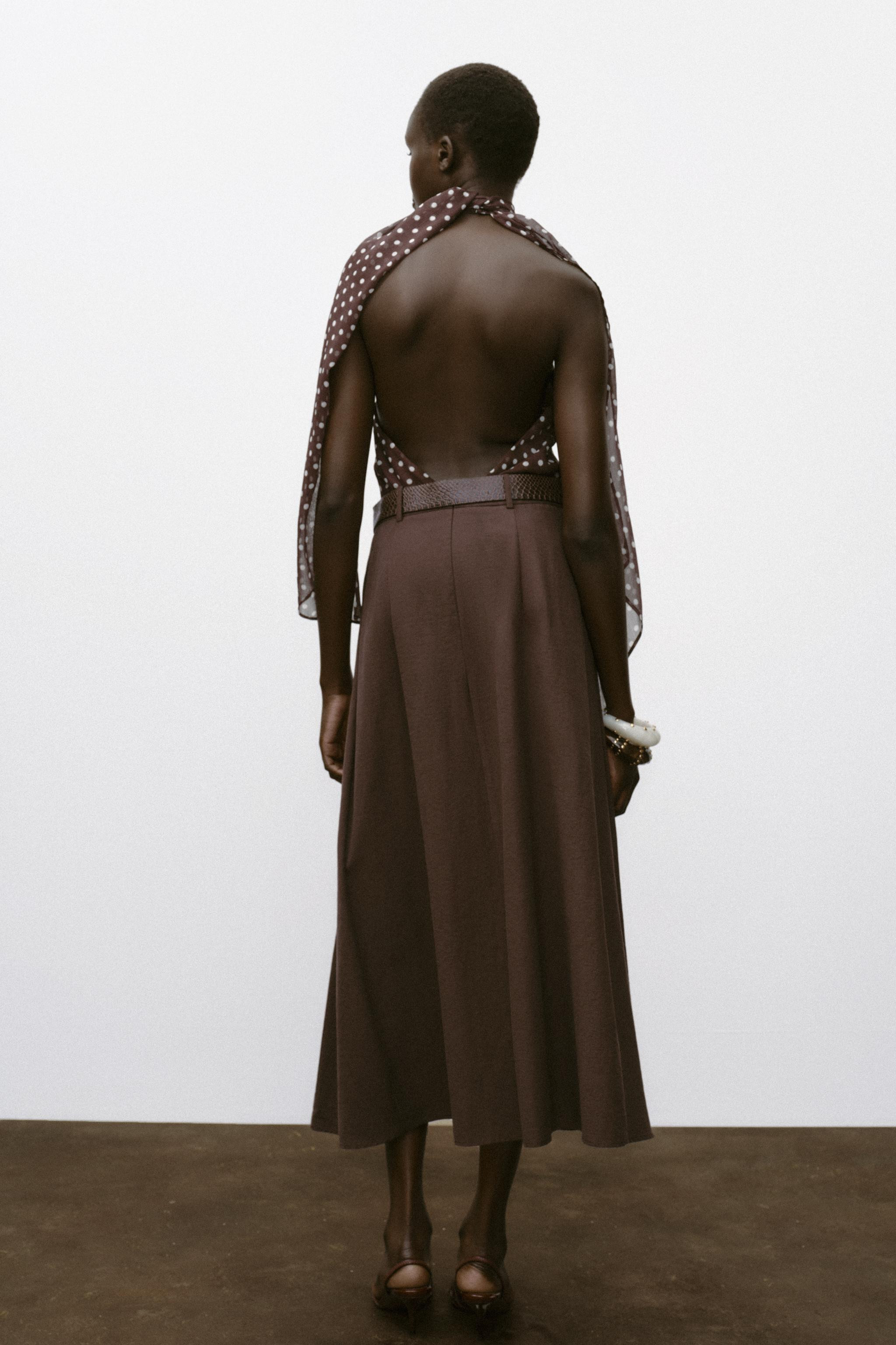 BELTED MIDI A-LINE SKIRT | Zara US