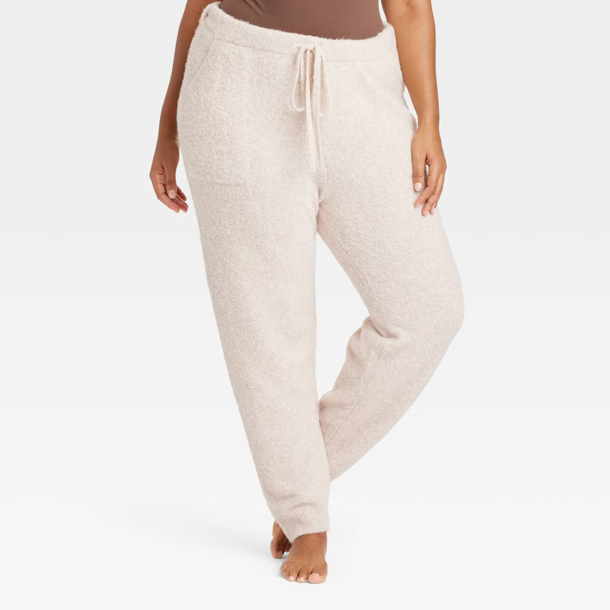 Women's Adaptive Sweater Jogger Pants - Auden™ Cream 2X | Target