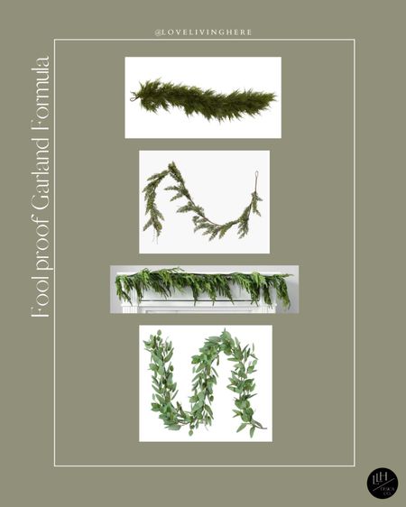 Our foolproof garland formula: a combination of cedar, pine and eucalyptus!

#LTKunder100 #LTKhome #LTKSeasonal