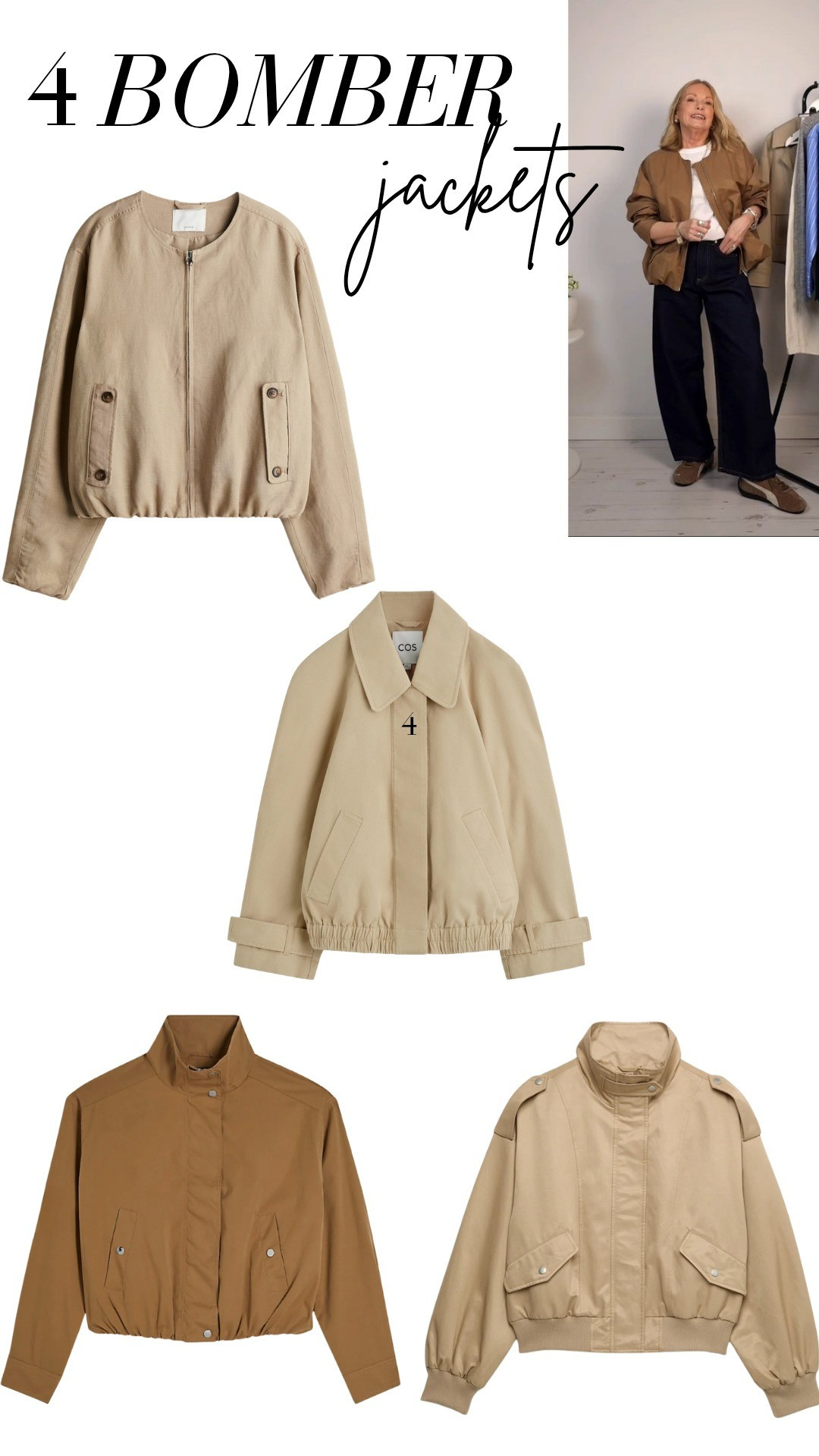 4 chic bomber jackets for spring

