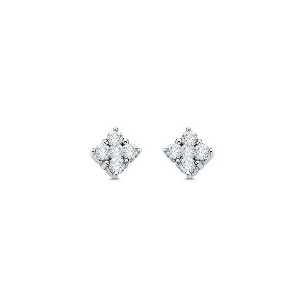 14k White Gold 1/4ct TW Diamond Stud Earrings (I-J, I1) | Bed Bath & Beyond
