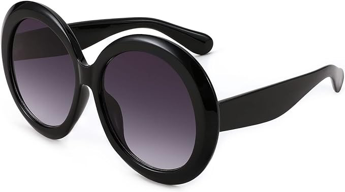 Karsaer Retro Oversized Round Sunglasses Women & Men, 70s 80s Fashion Trendy Big Shades K7155 | Amazon (US)