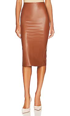 Commando Faux Leather Midi Skirt in Cocoa from Revolve.com | Revolve Clothing (Global)