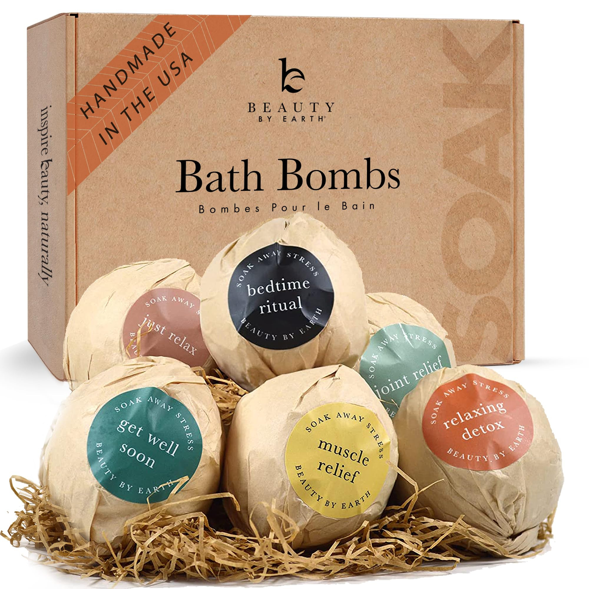 Bath Bombs Gift Set, USA Made with Organic & Natural Ingredients, Valentines Day Gifts for Her & ... | Amazon (US)