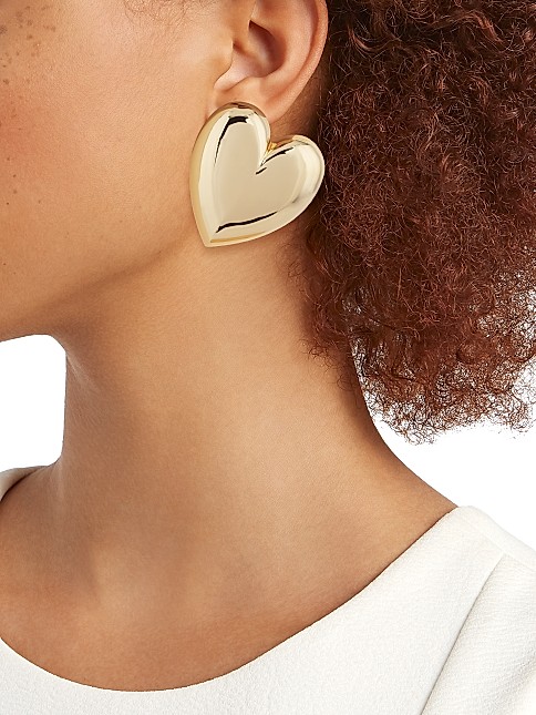 14K-Gold-Plated Puffy Heart Earrings | Saks Fifth Avenue