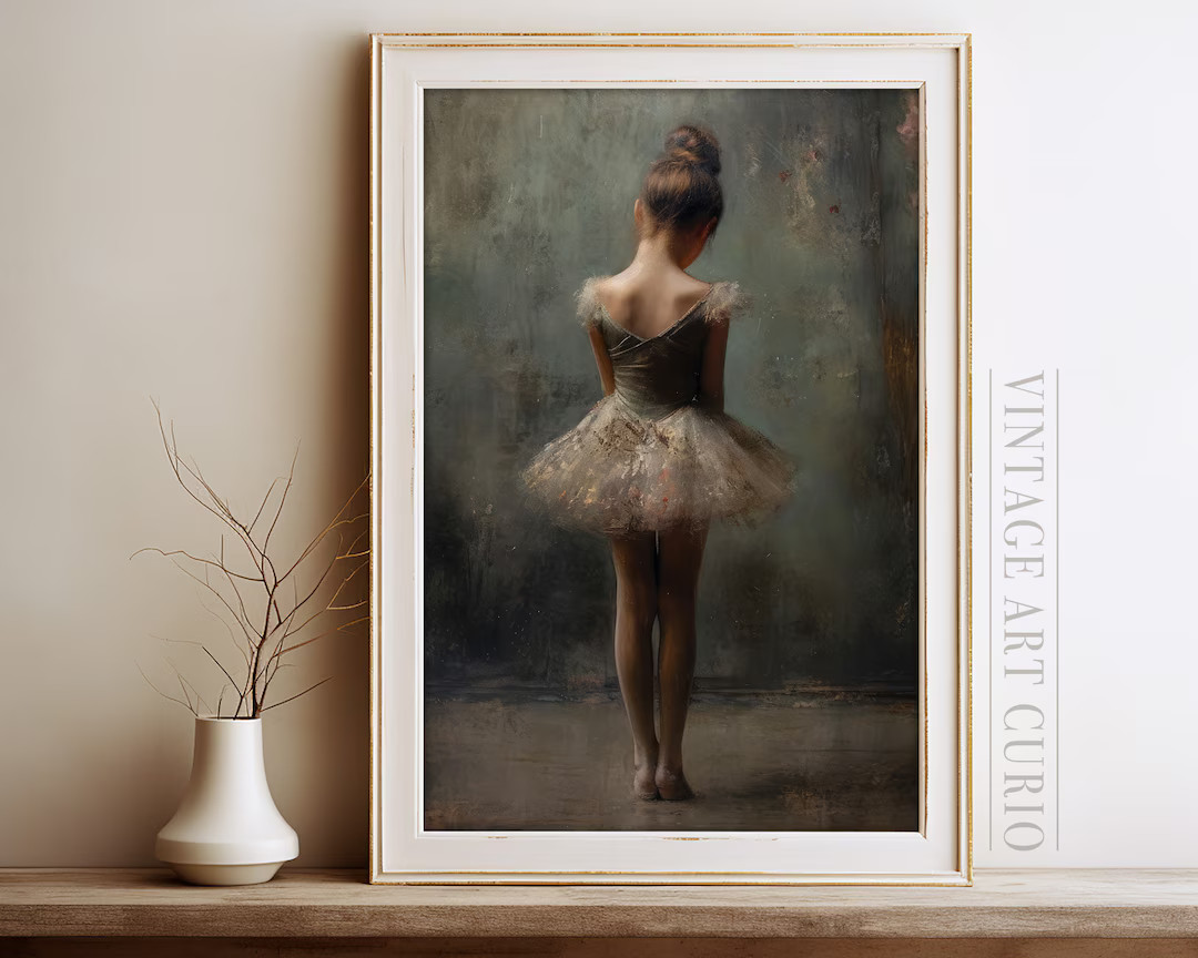 Antique Ballet Art Print Girls Room Ballerina Painting Vintage PRINTABLE Digital Art Download Rus... | Etsy (US)