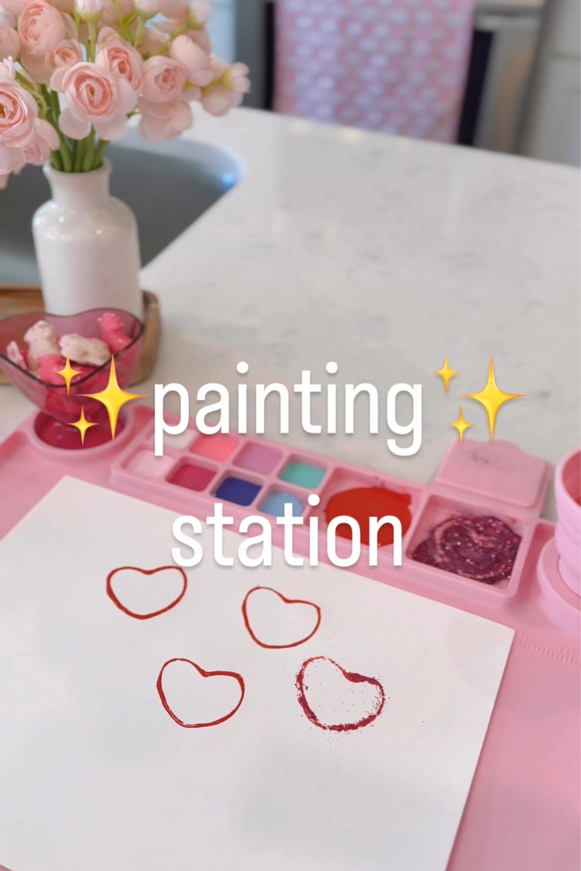Setting up a painting station! 💕🎨

#LTKSeasonal #LTKFamily #LTKKids