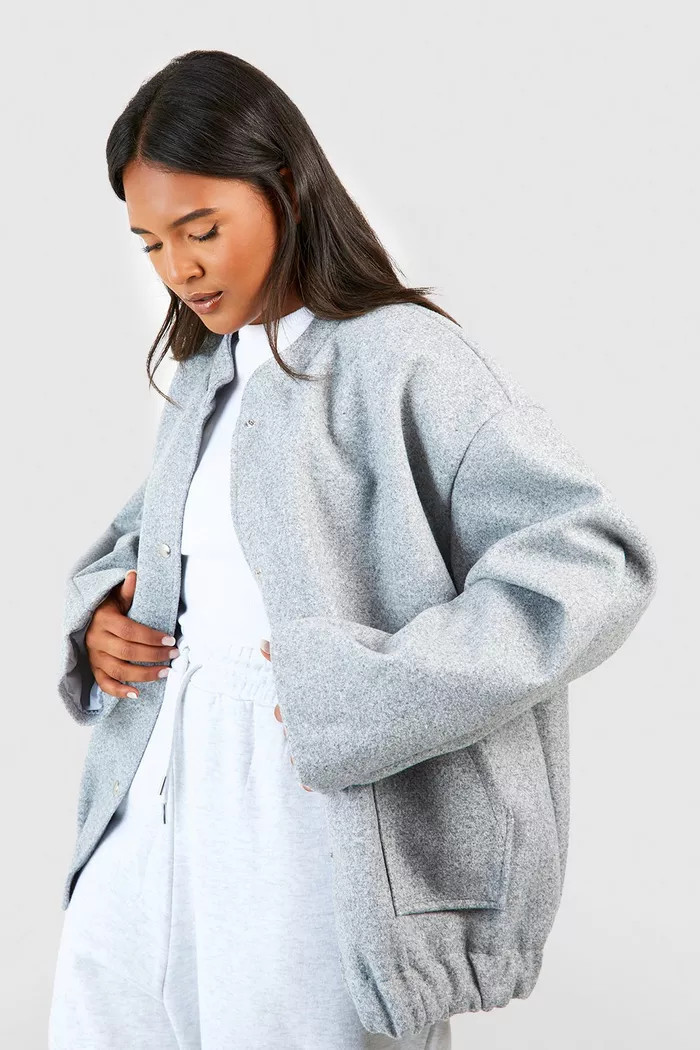 Plus Wide Sleeve Bomber Jacket | boohoo (US & Canada)