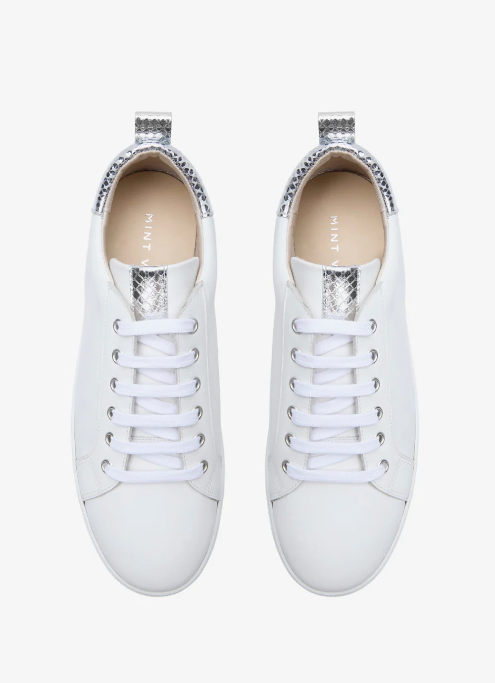 Allie White Leather Trainers | Mint Velvet