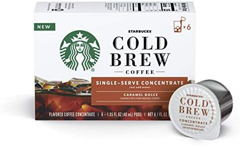 Starbucks Cold Brew Coffee — Caramel Dolce Flavored — Single-Serve Concentrate Pods — 6 box... | Amazon (US)