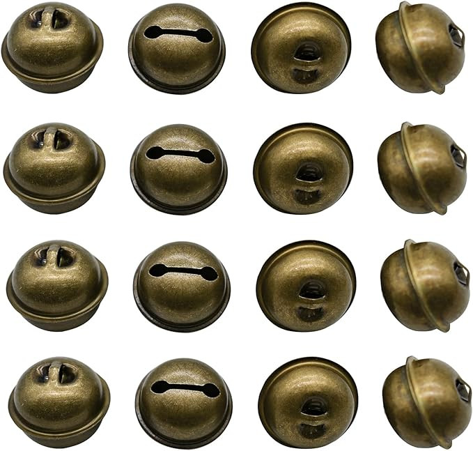 20Pcs 30mm Bronze Bell 1.18inch Vintage Jingle Bell Metal Round Bell for Christmas Home Party Pet... | Amazon (US)