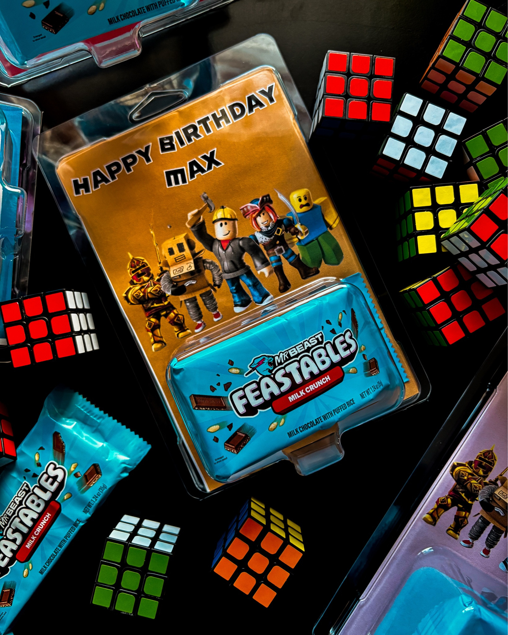 These viral containers are PERFECT for Valentine’s for your class or to celebrate your child’s birthday 💕🎉

My little guy wanted to share his favorite candy bars from @mrbeast with his class & mini rubik’s cubes. If you have a Roblox lover who’d like the printable or links to the items used, comment LOVE.

#classvalentines #birthday #birthdayfavors #valentinesdayinspo #kindergartenteacher #kindergartenmom #preschoolteacher #elementaryteacher #teacherideas #teachergram #teacherinspiration #teacherinspo #diyvalentines 
#roblox #robloxbirthday 