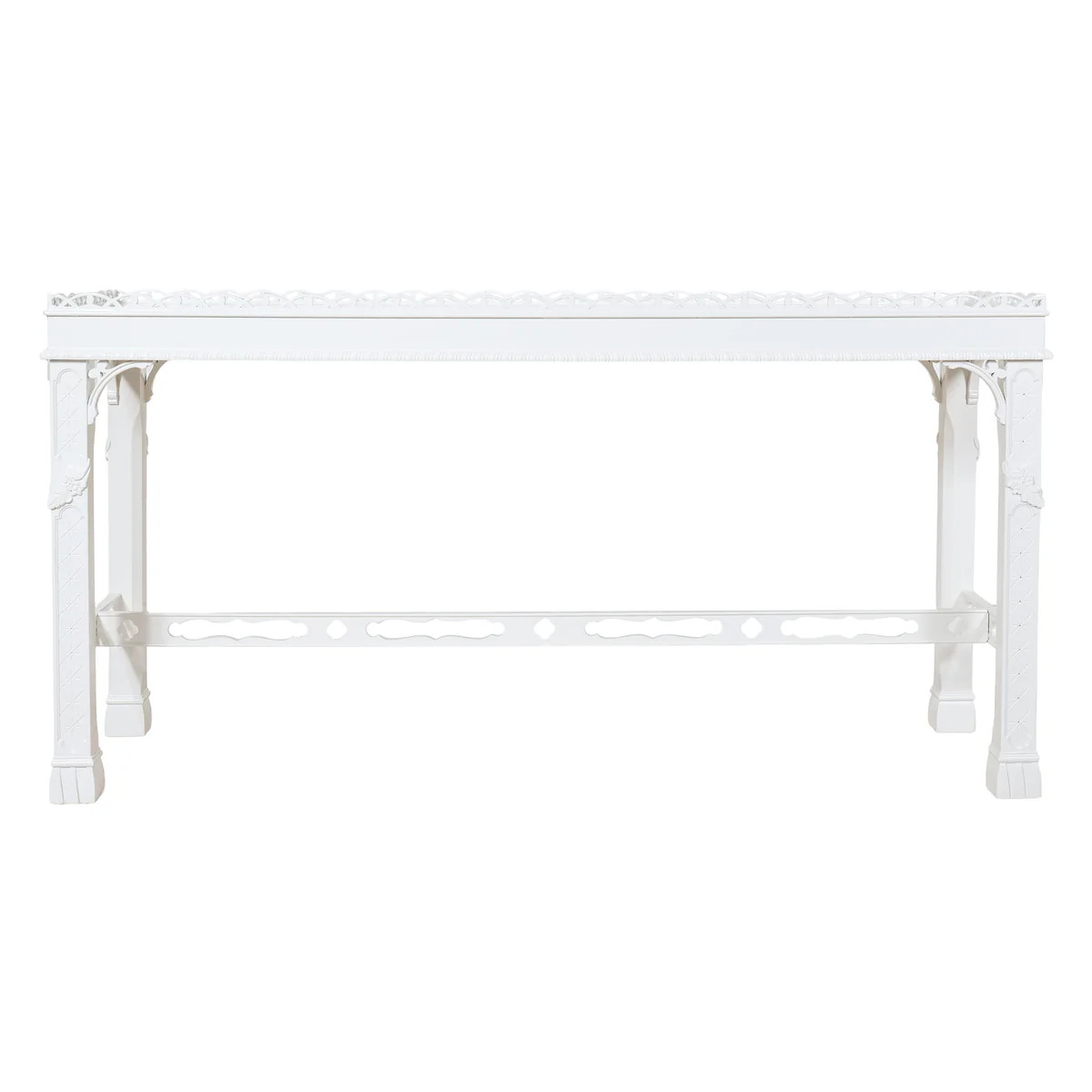 Henredon Side/Sofa Table in Cirrus White | Vintage Furniture | Scout Design Studio