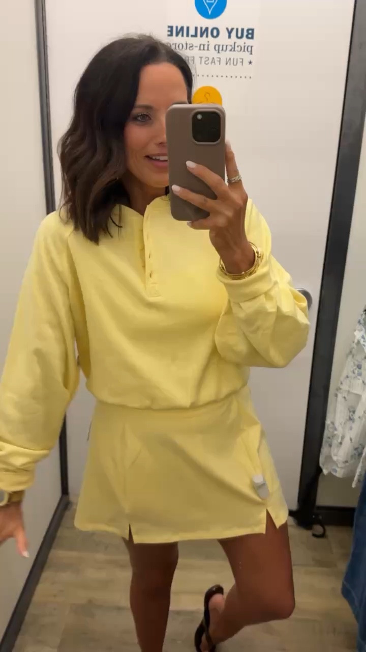 The prettiest yellow set for spring 💛 This Old Navy outfit is such a cute and versatile everyday look. The skort has built-in shorts which makes it super comfortable and easy to wear, and I love it paired with this Henley-style sweatshirt for a casual but put-together outfit. The color is perfect for spring and such a fun way to add a pop of color to your wardrobe. You can wear this as a matching set, style the top with jeans, or pair it with the matching shorts for a different look. Such a great basic outfit you’ll wear on repeat this season. Wearing a size small in both.

Old Navy set
Old Navy spring outfit
Old Navy skort
Old Navy matching set
yellow spring outfit
spring sets women
casual spring outfits
Old Navy fashion finds
skort outfit women
Henley sweatshirt outfit
spring athleisure outfit
everyday casual outfits
comfortable spring outfits
affordable spring fashion
spring wardrobe basics
LTK fashion finds
LTK spring outfits
budget friendly fashion

#LTKPetite #LTKspringtrends