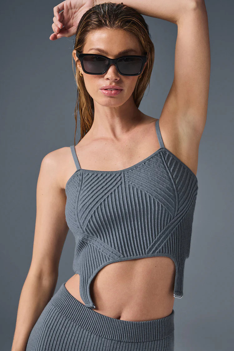 Denim Knit Garter Tank | Alo Yoga