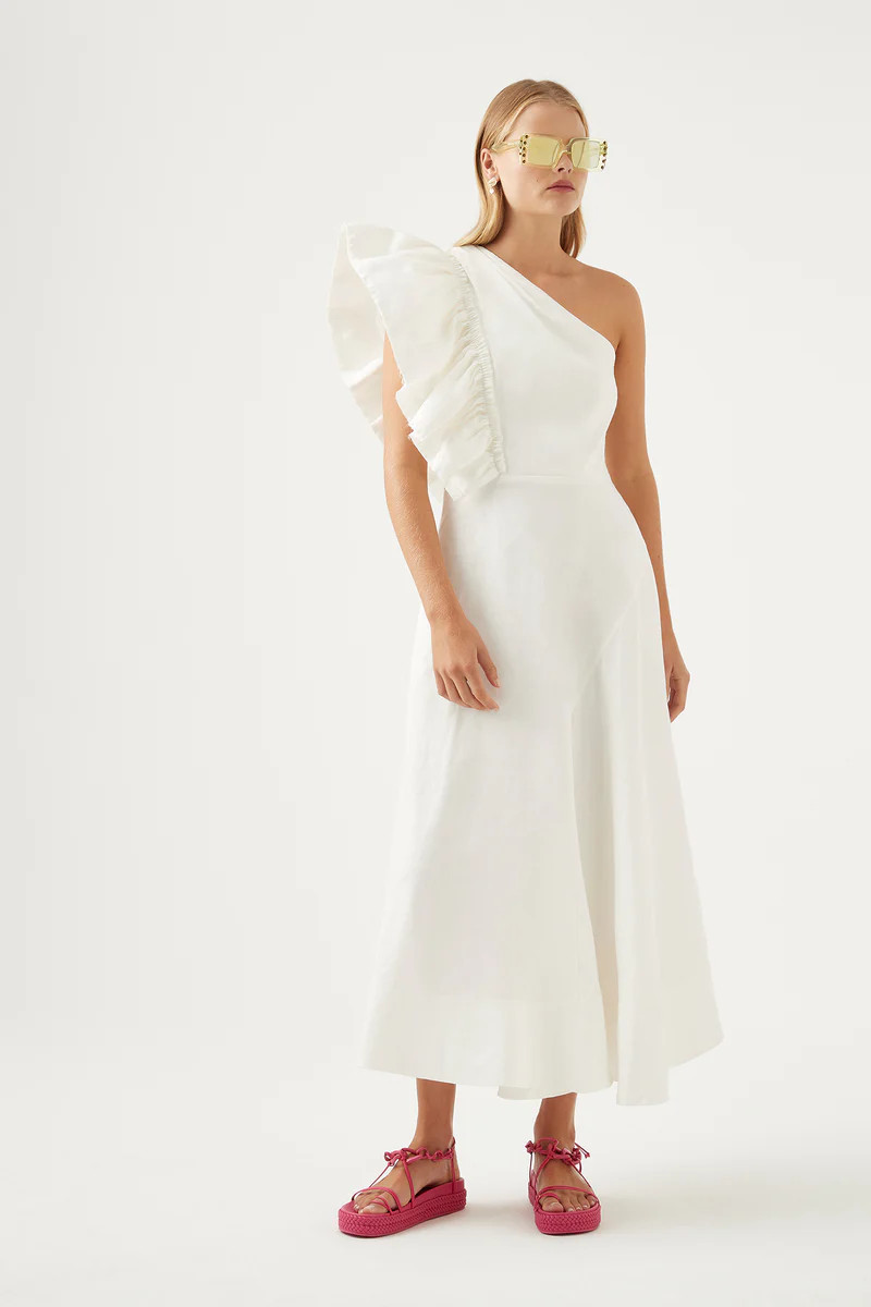 Bonjour Asymmetric Midi Dress | Aje.(Global)