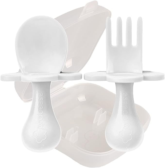 Grabease Toddler Utensils Toddler Spoons and Forks Baby Silverware Baby Self Feeding Utensils, BP... | Amazon (US)