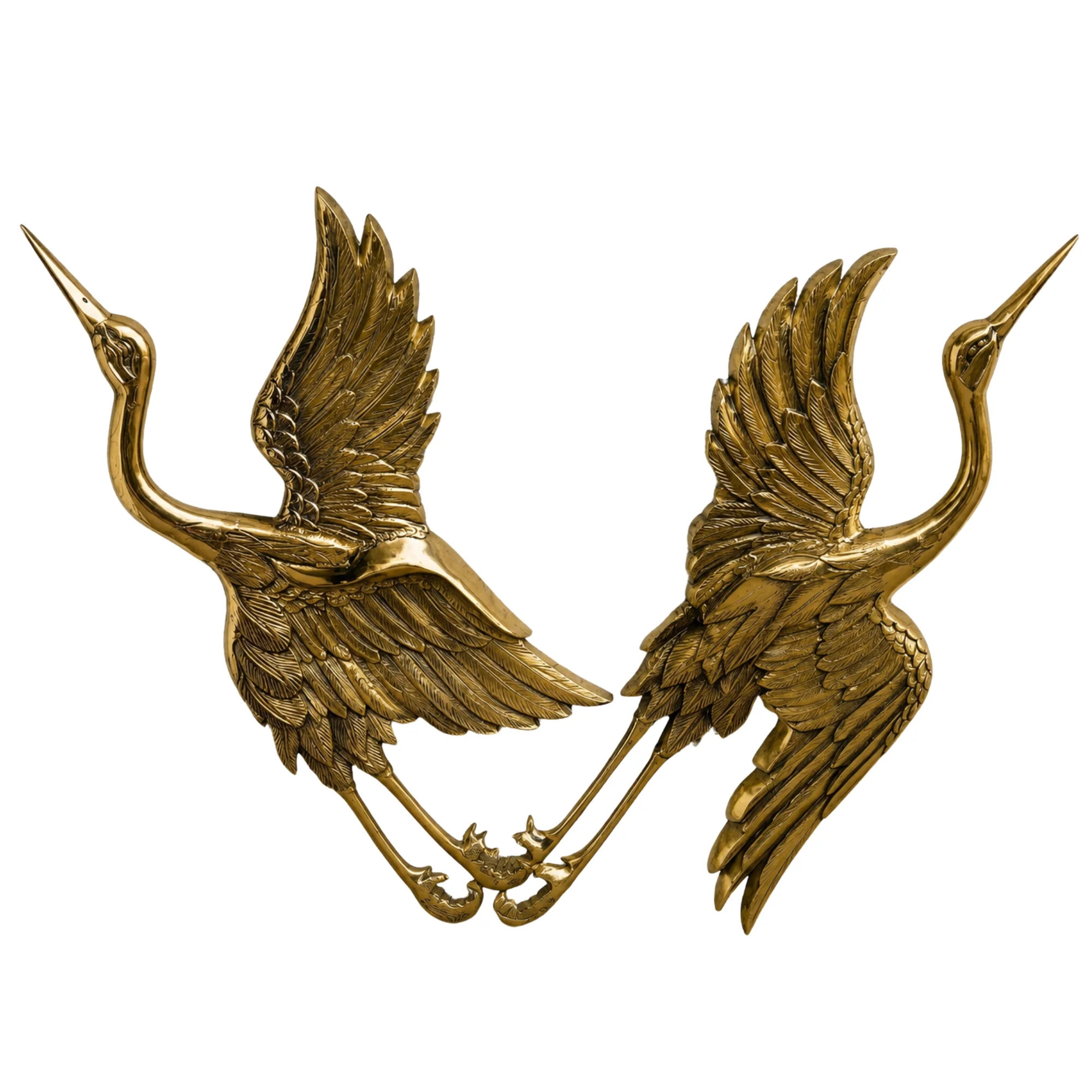 Large Brass Cranes Wall Sculpture | Scout Design Studio