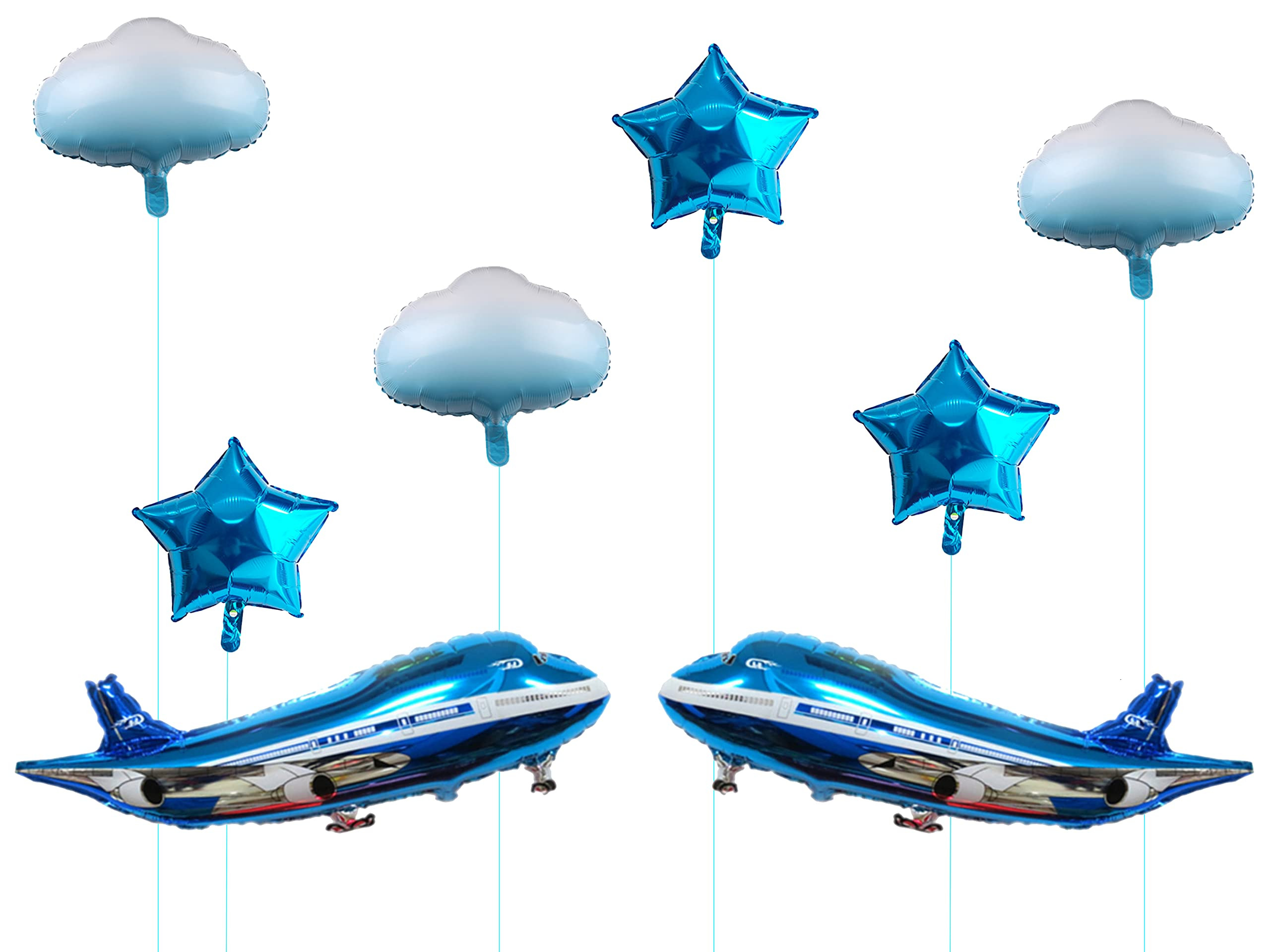 31inch Large Airplane Blue Party Decoration Airplane Balloon Birthday Party Supplies (Two airplan... | Amazon (US)