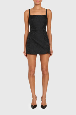 Amanda Uprichard Rhonda Romper in Selene Jacquard in Black - Size XS | Amanda Uprichard
