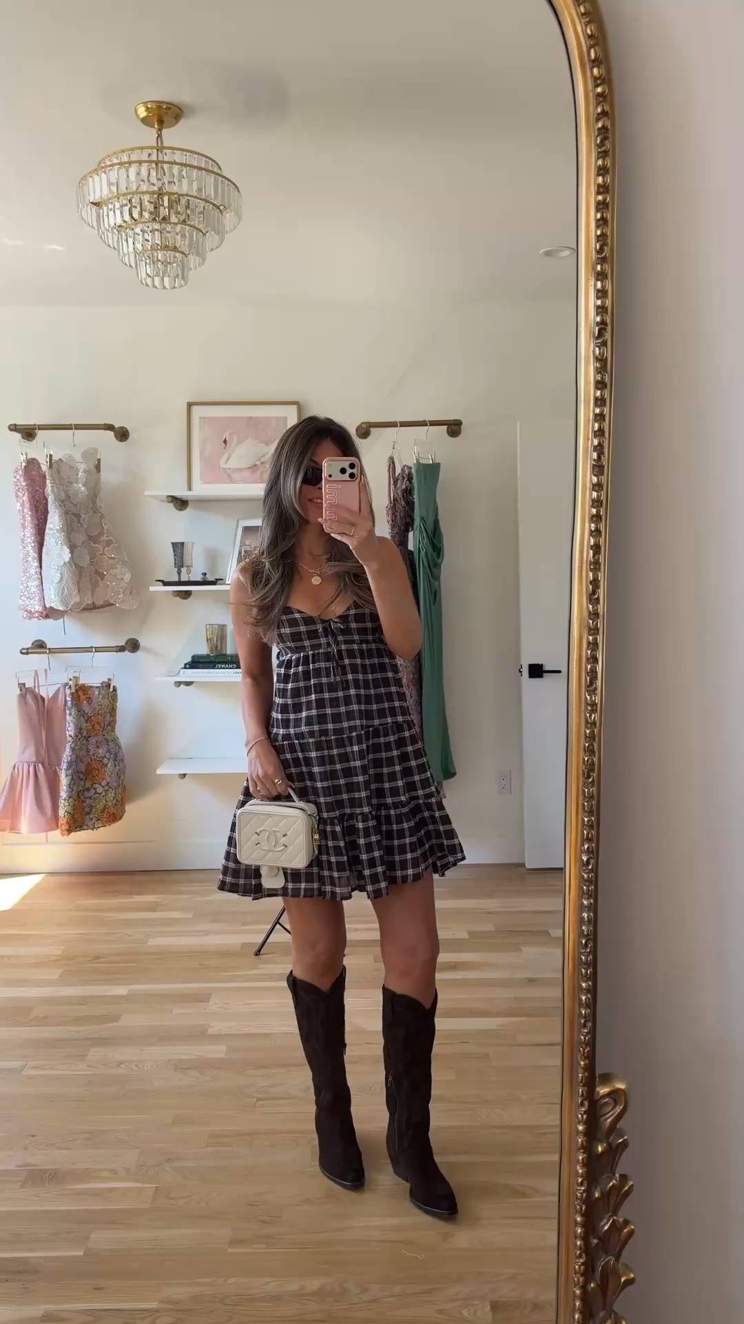 walmart brown plaid babydoll mini with a tie-front neckline and spaghetti straps dress under $30 for summer into fall 🤍

I’m 5’4” and typically wear a size small/2
• sized down to xs 

electric picks: emerson20

summer dresses, casual summer outfits, summer outfit ideas, everyday summer outfits, summer fashion finds, fall outfits, fall dresses, autumn outfits, sweater dresses, midi dresses, long sleeve dresses, casual outfits, thanksgiving outfits, family photo outfits, date night outfits, work outfits, fall fashion, autumn fashion, cozy outfits, transitional outfits, neutral outfits, everyday outfits, weekend outfits, women’s fashion, affordable dresses

#LTKSeasonal #LTKgrwm #LTKootd