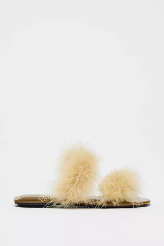 FEATHER STRAP SANDALS | Zara US