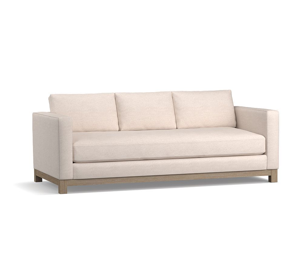 OPEN BOX: Jake Upholstered Loveseat 2x1 71" with Wood Legs, Polyester Wrapped Cushions, Performan... | Pottery Barn (US)