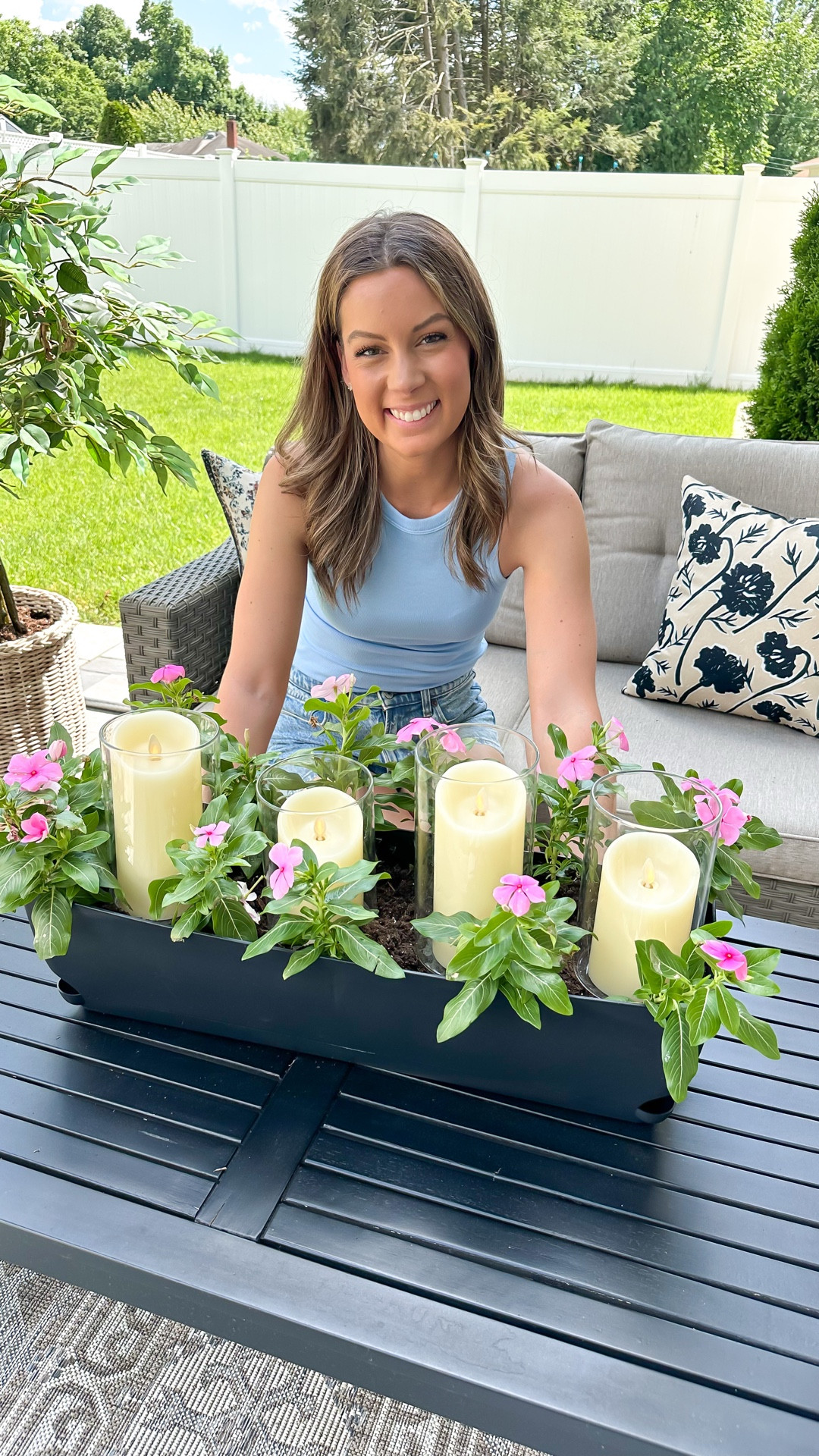 Outdoor candle centerpiece 🩷🌸🌱

#LTKHome #LTKSaleAlert #LTKSeasonal