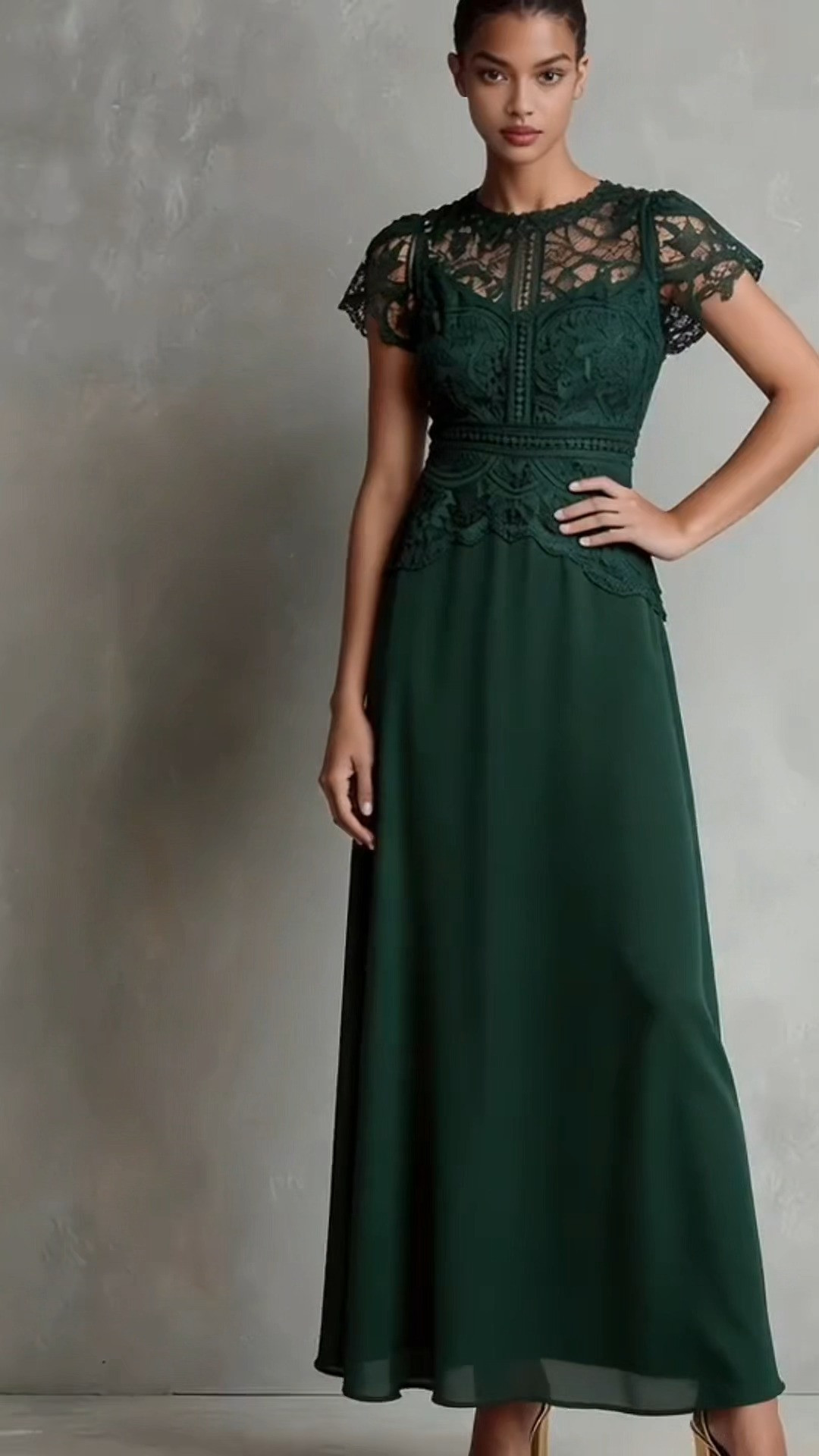 Emerald Green Lace Chiffon Maxi Formal Dress
 

 #LTKootd #LTKOver40 #LTKWedding