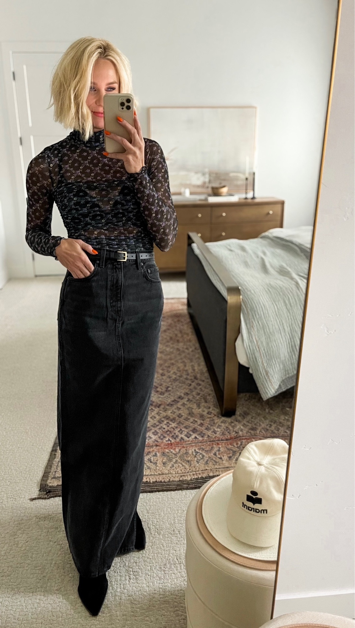 On trend mesh top + maxi denim skirt ON CLEARANCE for $57+ versatile western/modern knee high boots. 
Endless styling possibilities for all of these pieces! 
Top: runs TTS, wearing medium
Skirt: runs TTS, wearing size 27
Boots: run TTS, (wide calf option too)
Belt: runs big, wearing XS/S


#LTKHoliday #LTKstyletip 

#LTKFindsUnder50 #LTKSeasonal #LTKStyleTip