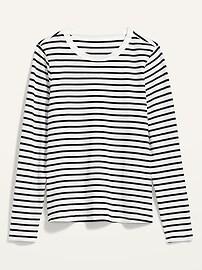 Long-Sleeve EveryWear Striped T-Shirt for Women | Old Navy (US)