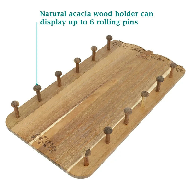 The Pioneer Woman Painted Meadows 26-inch x 14-inch Ceramic Rolling Pin with Holder | Walmart (US)