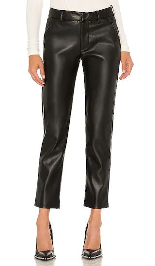 Franny Faux Leather Trouser in Black | Revolve Clothing (Global)