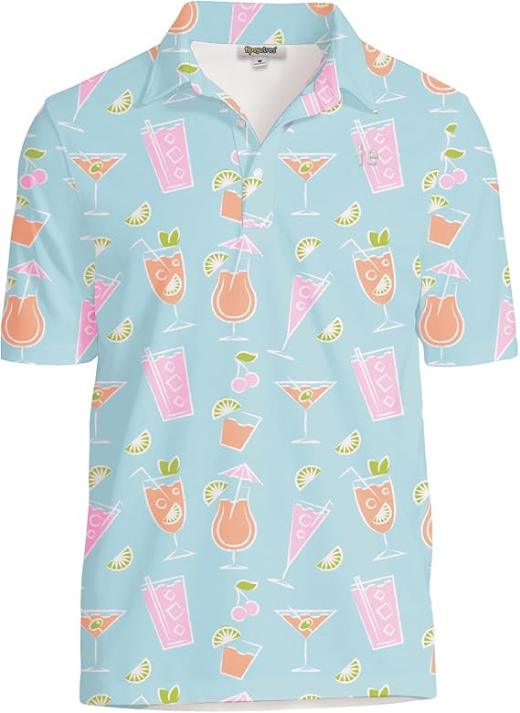 Tipsy Elves Golf Shirts for Men - Performance Athletic Fit Men's Golf Polo Shirts for Men w/Moist... | Amazon (US)