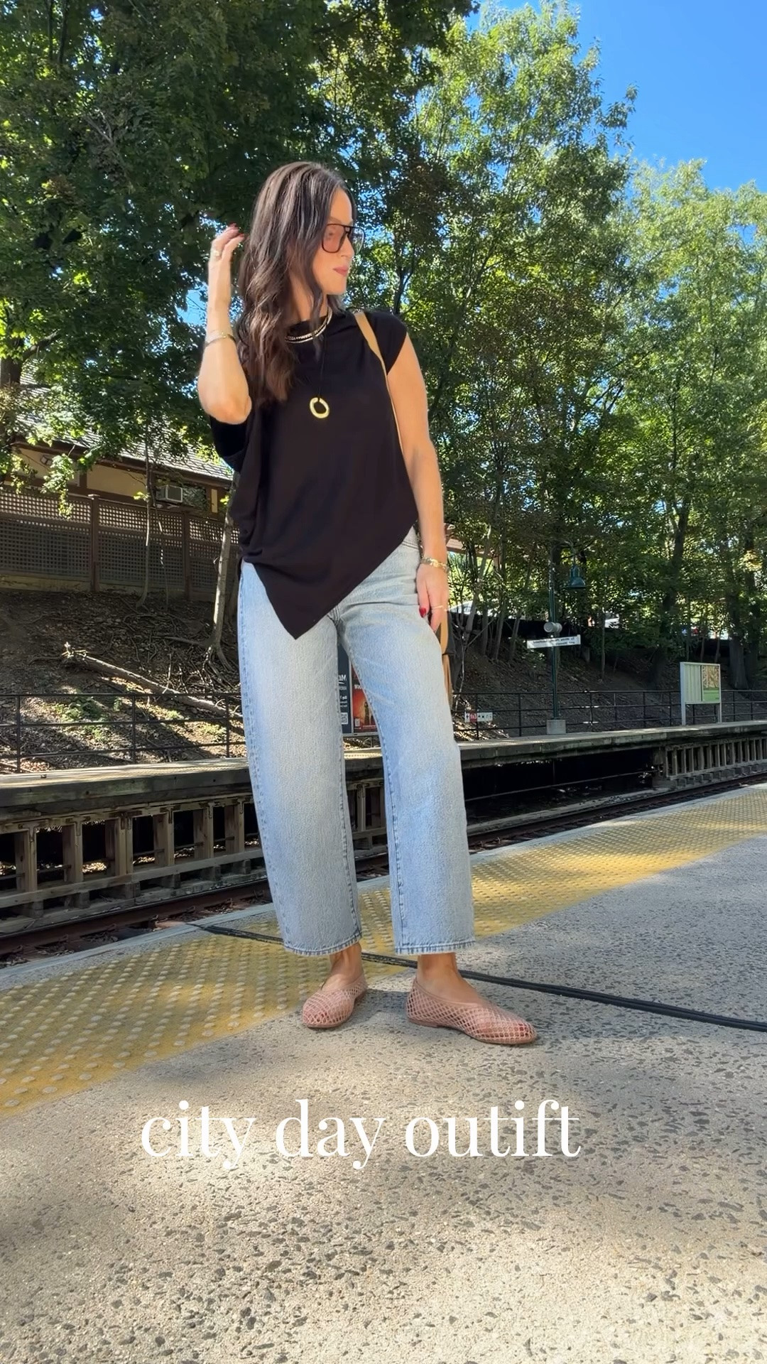 The comfiest outfit for a day in the city! Top true to size — it’s a must! Jeans are amazing. I did my true size for a looser fit. Shoes true to size also.

#LTKootd #LTKOver40 #LTKSeasonal