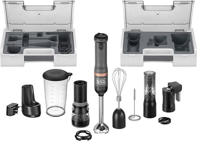 BLACK+DECKER Kitchen Wand Cordless Immersion Blender, 6 in 1 Multi Tool Set, Hand Blender with Ch... | Amazon (US)