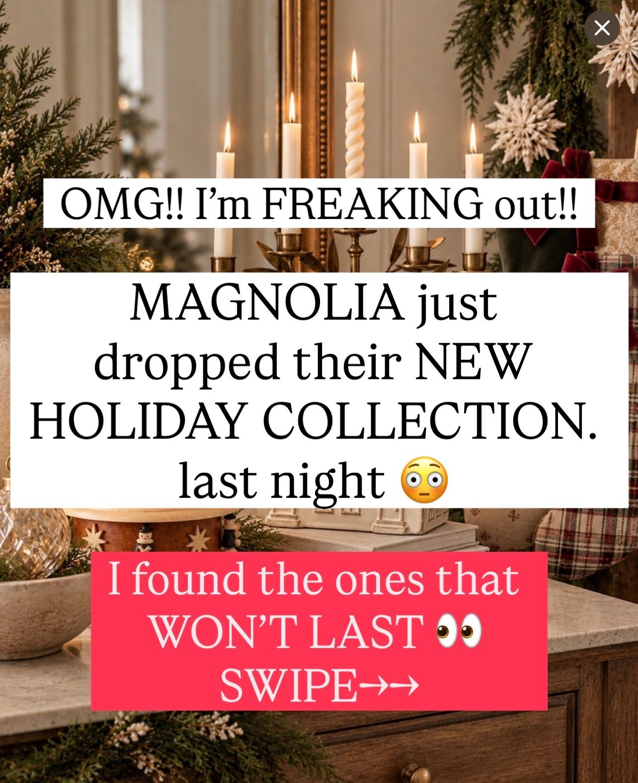 Magnolia just dropped their NEW holiday collection and I am freaking out!! 🎄🤎 I went through the entire drop and pulled the pieces I think have the biggest sellout potential, and some are already preorder 👀 The Christmas countdowns, ornaments, tree skirts, garlands and that burgundy cake stand are SO good. Shop my favorites before they disappear!

#LTKHome #LTKHoliday #ChristmasDecor #Magnolia #HolidayDecor #ChristmasFinds #Christmas2026

#LTKHome #LTKSeasonal