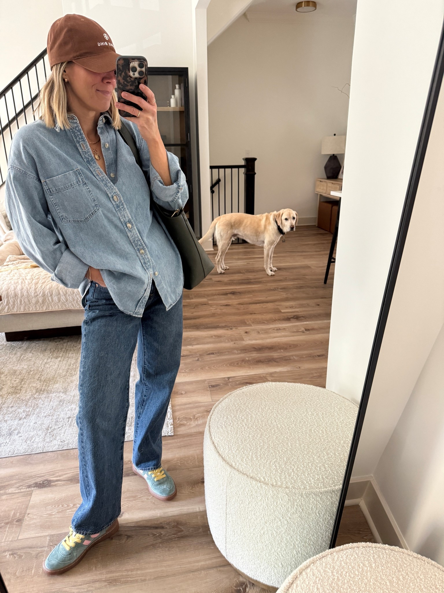 Wearing XS denim shirt, 25/regular jeans (sized down one), sneakers 7.5 (sized down 1/2)

#LTKOver40 #LTKFindsUnder100 #LTKStyleTip