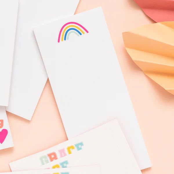 Peace Love and Happy Rainbow Notepad | Joy Creative Shop