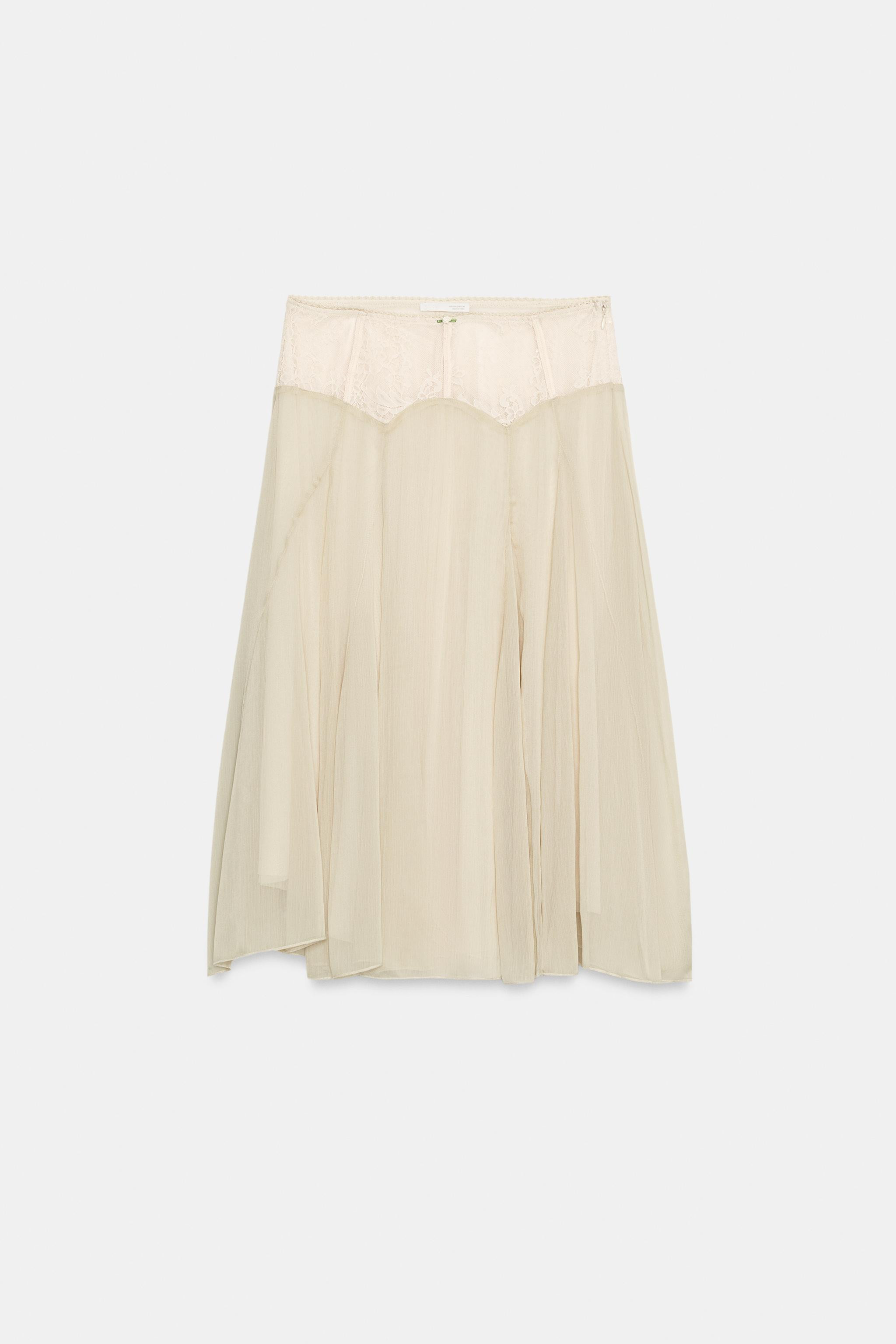 COMBINATION MIDI SKIRT | Zara US