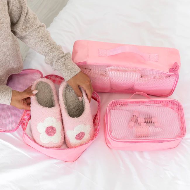 Bubblegum Pink Packing Cubes | Pink Lily