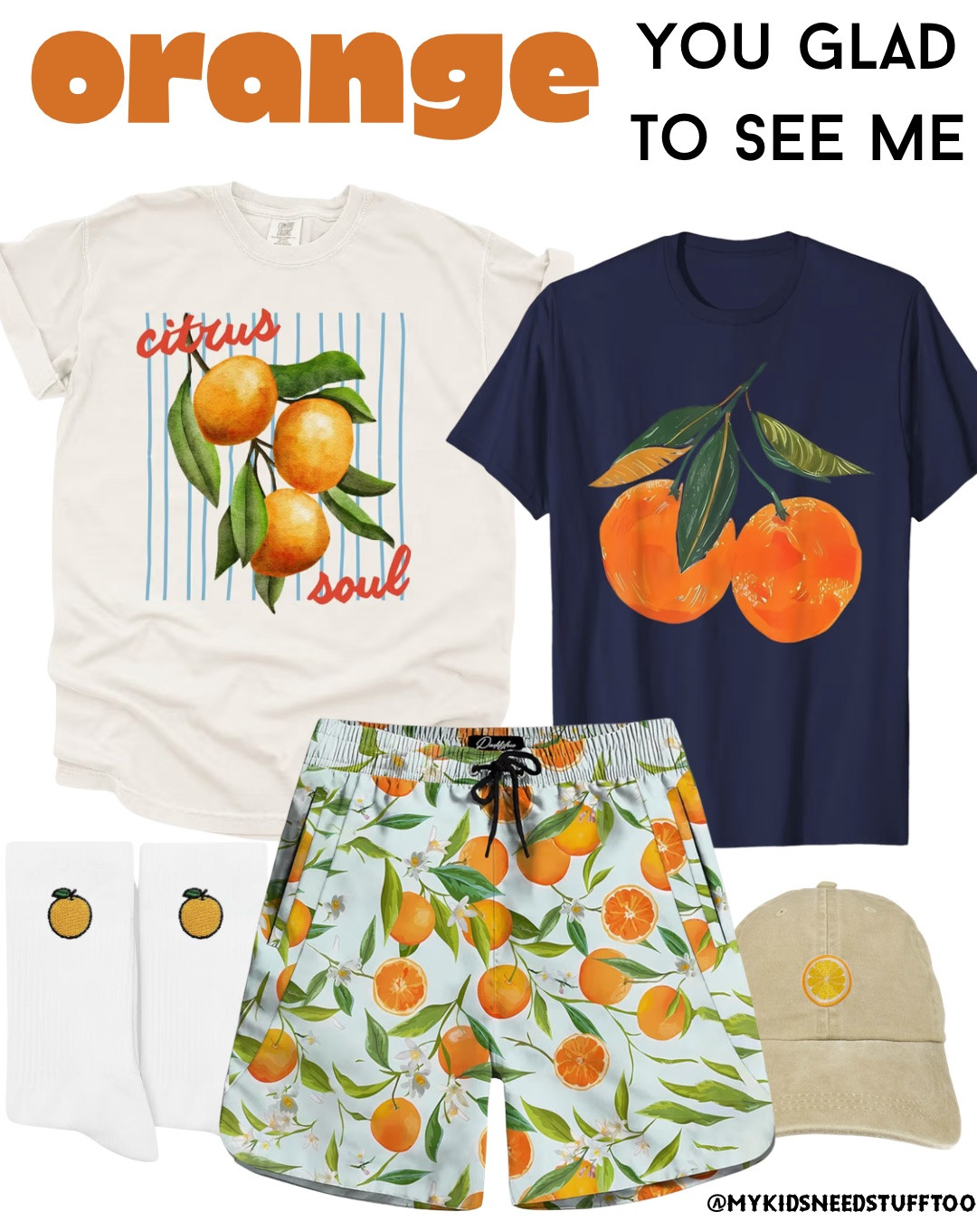 Orange you glad to see me.  Men’s super cute orange fruit clothings

#LTKMens #LTKgrwm #LTKootd