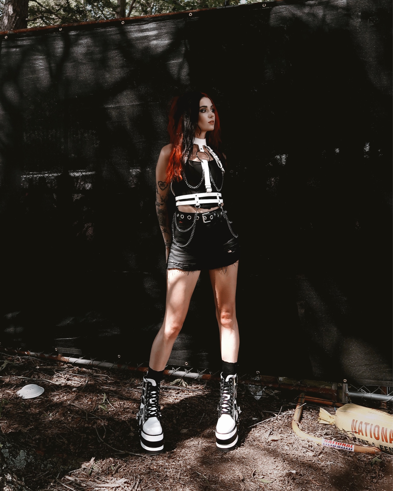 harness, top + boots are all from killstar! other pieces linked. #concertoutfit #gothoutfit #festivaloutfit #punkoutfit 

#LTKfindsunder50 #LTKshoecrush #LTKstyletip